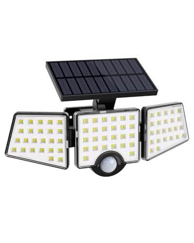 Lepro Solarleuchte für Außen mit Bewegungsmelder, 1000 Lumen 70 LEDs Solarlampen Aussen, IP65 Wasserdicht, 270° Beleuchtungswinkel, 360° Drehbar Solar Außenleuchte Wandleuchte für Garten Balkon Garage von Lepro