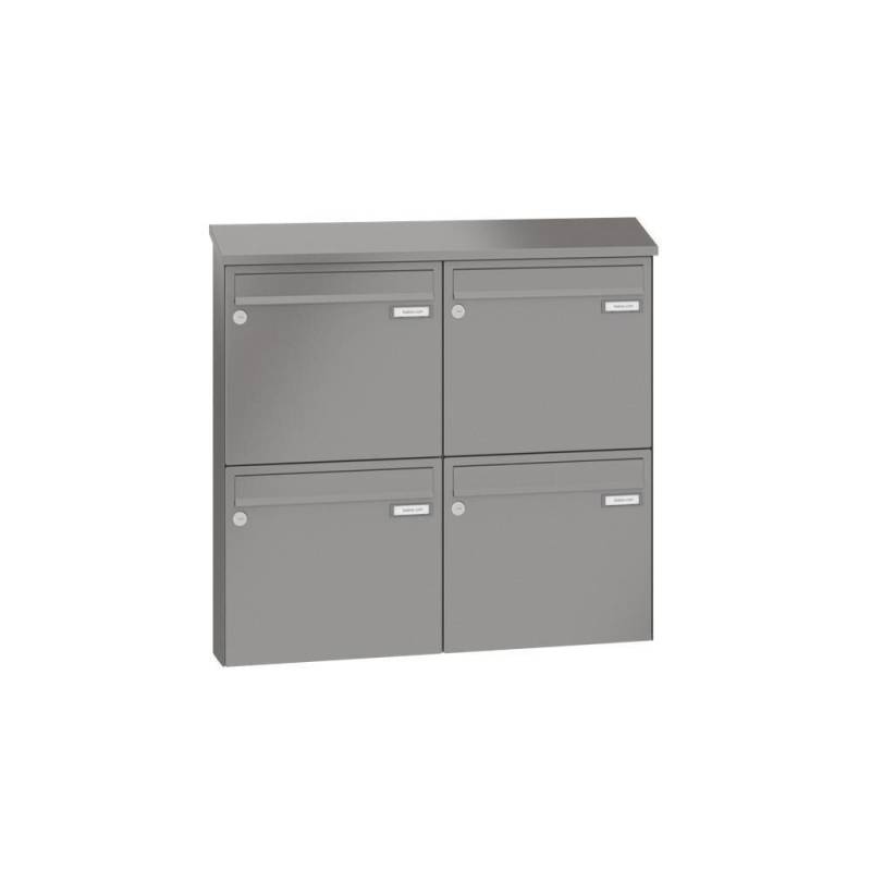 LEABOX 4er Aufputzbriefkasten in RAL 9010 - LEA20 von LEABOX