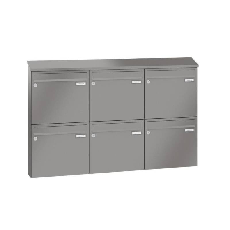 LEABOX 6er Aufputzbriefkasten in RAL 9010 - LEA20 von LEABOX