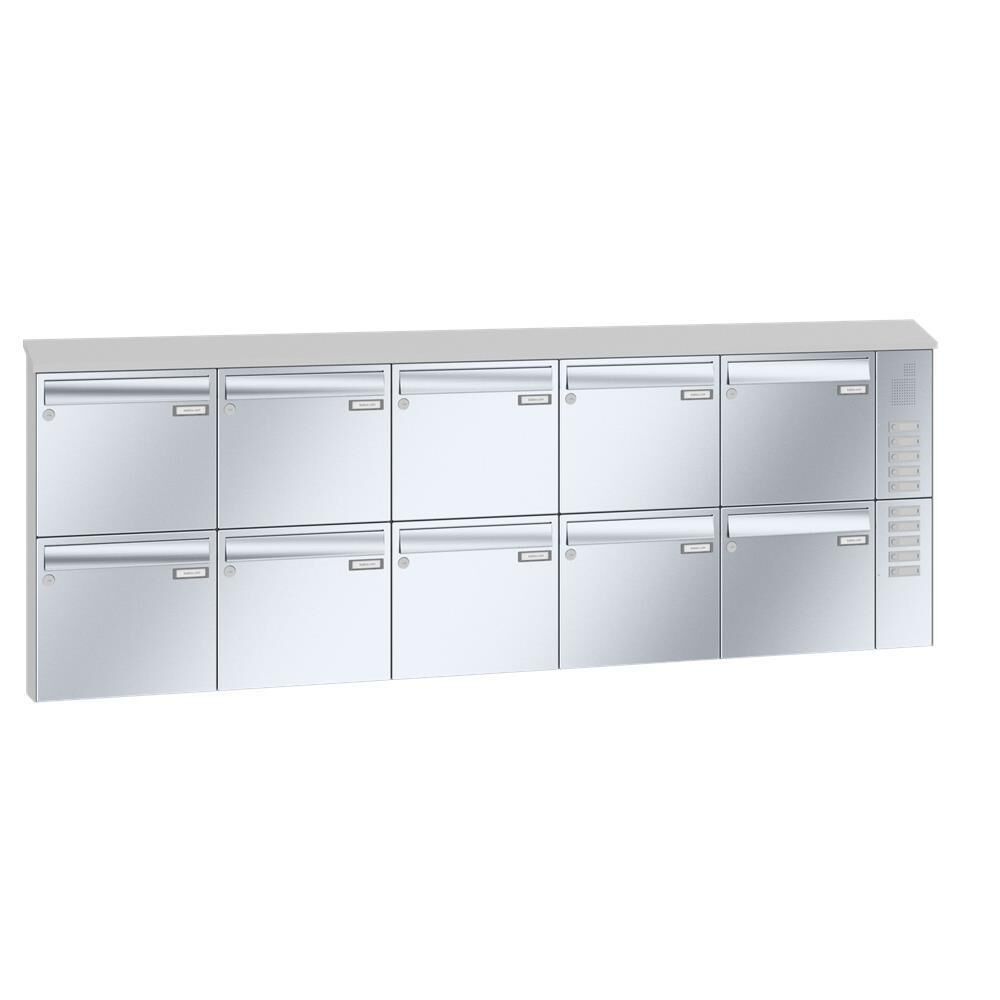 LEABOX 10er Aufputzbriefkasten mit Sprechfeld in V2A Edelstahl - LEA20 LEABOX 10er Aufputzbriefkasten mit Sprechfeld in V2A Edelstahl - LEA20 von LEABOX