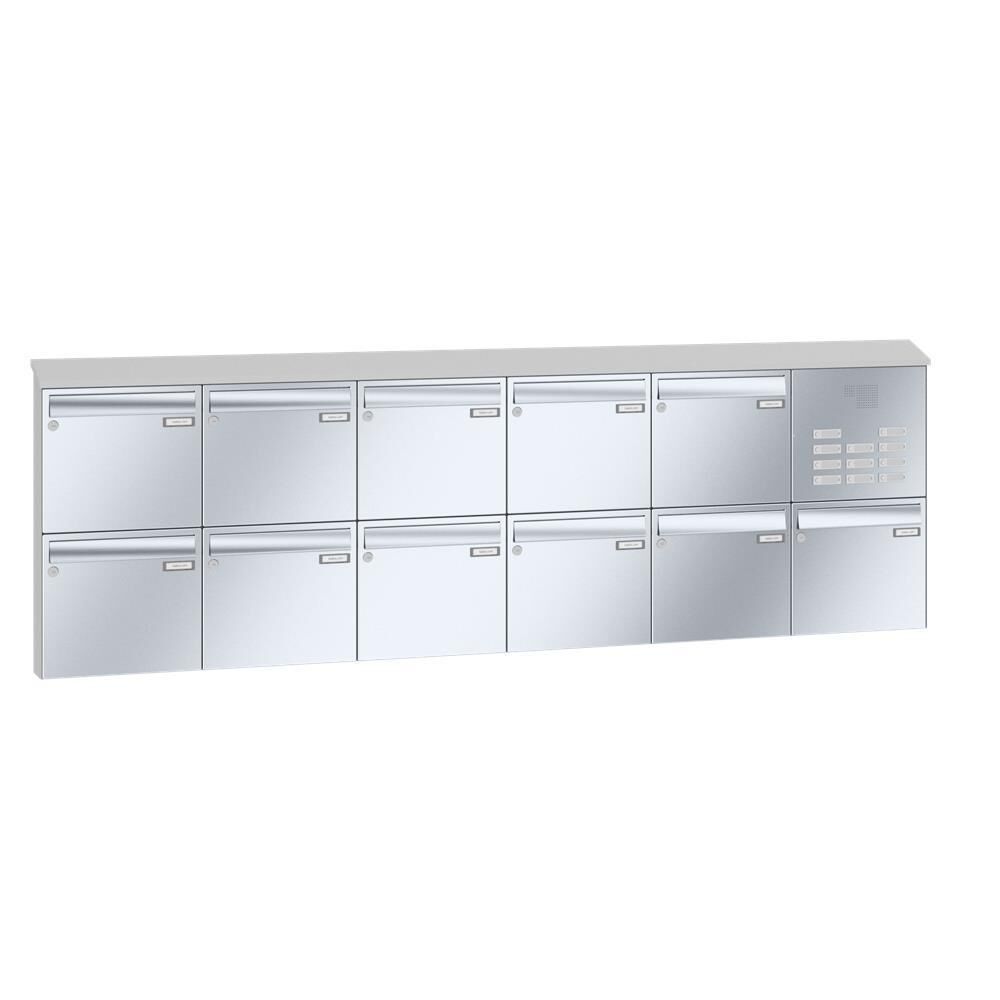 LEABOX 11er Aufputzbriefkasten mit Sprechfeld in V2A Edelstahl - LEA20 LEABOX 11er Aufputzbriefkasten mit Sprechfeld in V2A Edelstahl - LEA20 von LEABOX