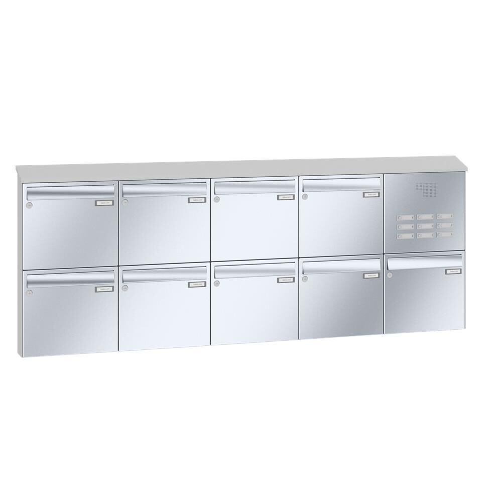 LEABOX 9er Aufputzbriefkasten mit Sprechfeld in V2A Edelstahl - LEA20 LEABOX 9er Aufputzbriefkasten mit Sprechfeld in V2A Edelstahl - LEA20 von LEABOX
