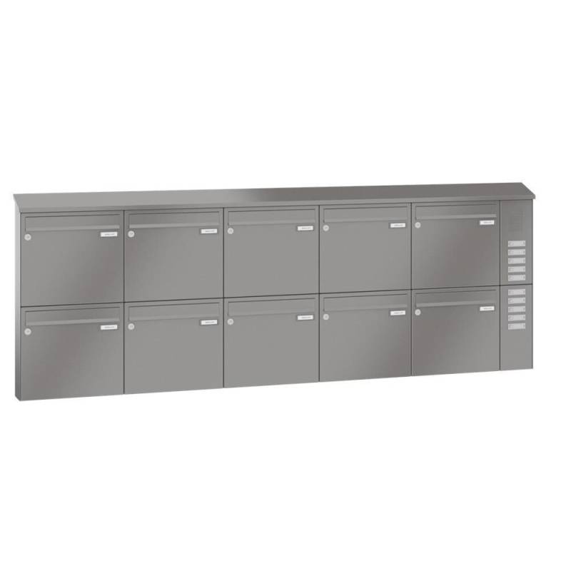 LEABOX 10er Aufputzbriefkasten mit Sprechfeld in RAL 6005 - LEA20 von LEABOX
