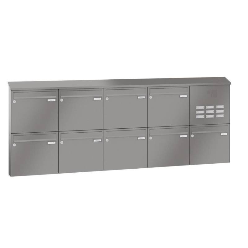 LEABOX 9er Aufputzbriefkasten mit Sprechfeld in RAL 7016 - LEA20 von LEABOX