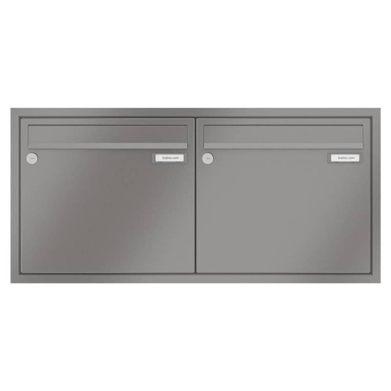 LEABOX 2er Unterputzbriefkasten in RAL 9010 von LEABOX