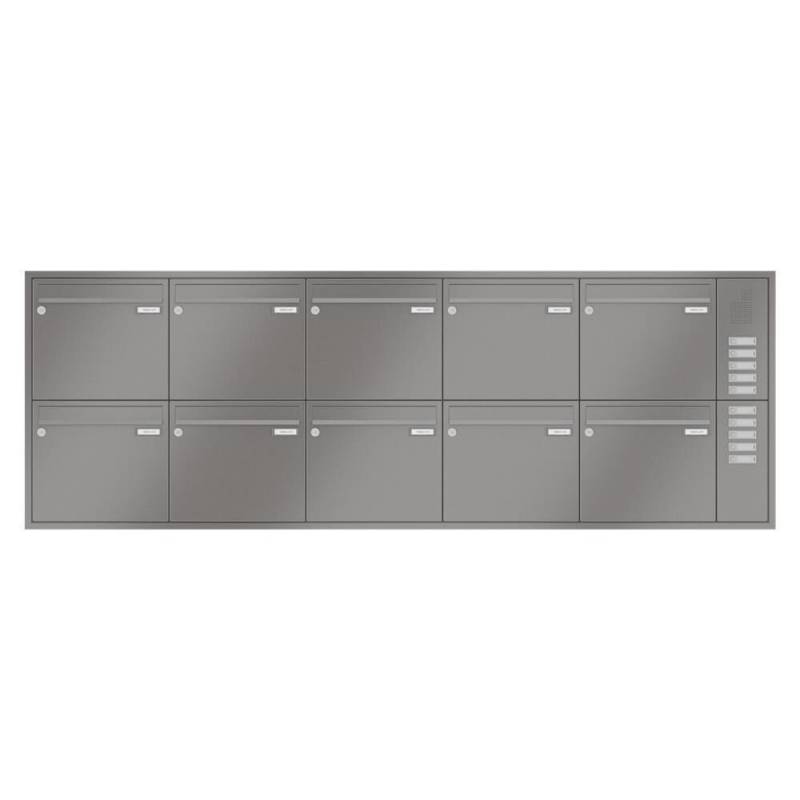 LEABOX 10er Unterputzbriefkasten mit Sprechfeld in DB703 Dupont/Axalta von LEABOX