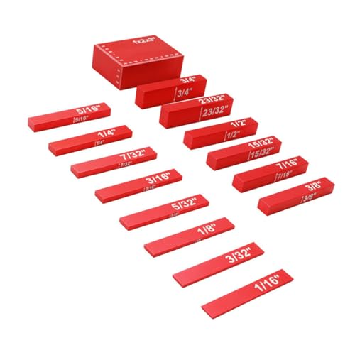 15 Stück Tischler Holzbearbeitung Oberfräse Werkzeug Setup Blöcke Aluminium Höhenmessgerät Set Zubehör Präzision Setup Block von LEADSDGE