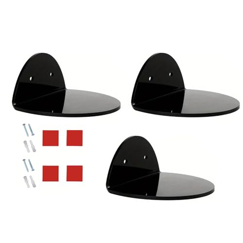3-teiliges stabiles Acryl-Lautsprecher- und Babyphone-Regal-Set, transparent, sicherer Halt und einfache Montage, schwebende Wandregale von LEADSDGE