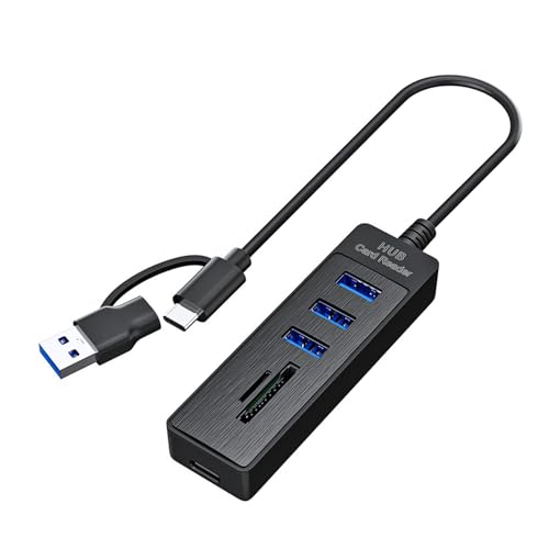 5-in-1-USB-Hubs mit USB-3.0-Anschluss, 2 x USB-2.0-Anschluss, SDTF-Kartenleser, 5 Gbit/s, Übertragung für Laptop, PC, Tablets, USB-Erweiterungshubs für Computerzubehör 5-in-1-USB-Hubs mit USB-3.0-Anschluss, 2 x USB-2.0-Anschluss, SDTF-Kartenleser, 5 Gbit/s, Übertragung für Laptop, PC, Tablets, USB-Erweiterungshubs für Computerzubehör von LEADSDGE
