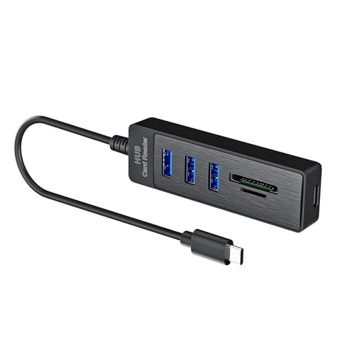 5-in-1-USB-Hubs mit USB-3.0-Anschluss, 2 x USB-2.0-Anschluss, SDTF-Kartenleser, 5 Gbit/s, Übertragung für Laptop, PC, Tablets, USB-Erweiterungshubs für Computerzubehör von LEADSDGE