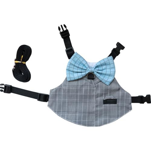 Geschirr für Haustiere, sicheres Gehen, Laufen, Outdoor, einfache Kontrolle, Haustiergeschirr für Kaninchen, Kleintierleine von LEADSDGE