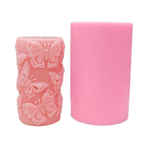 Geschnitzte Formen zum Basteln von Seife, Gips, Dekorationen, zylinderförmig, geprägt, für Epoxidharz, Schmetterling, Silikon Geschnitzte Formen zum Basteln von Seife, Gips, Dekorationen, zylinderförmig, geprägt, für Epoxidharz, Schmetterling, Silikon von LEADSDGE