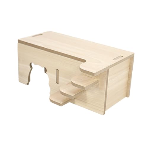 Höhlenhaus für Hamster, Holz, ideal für die Schaffung einer lustigen Umgebung für Kleintierversteck Käfigdekoration, Igelhaus von LEADSDGE