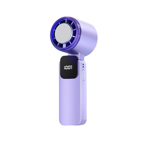 LEADSDGE 1. Faltbarer Handventilator, 199 Geschwindigkeit, Eiskeramik, Kühlung, 3500 mAh, wiederaufladbar, leiser Motor für Innen- und Außenbereich, Reisen, wiederaufladbarer Handventilator von LEADSDGE