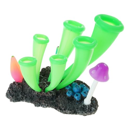 LEADSDGE Aquarium-Dekoration, leuchtet im Dunkeln, bunte Korallen, Silikon, Lebensraum, Ornament für Zuhause und Büro, Aquarium-Dekoration LEADSDGE Aquarium-Dekoration, leuchtet im Dunkeln, bunte Korallen, Silikon, Lebensraum, Ornament für Zuhause und Büro, Aquarium-Dekoration von LEADSDGE
