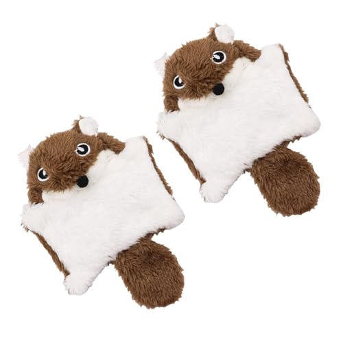 LEADSDGE Eichhörnchen-Spielzeug, weiches Plüsch und Knisterpapier, klingender Plüsch, verbessert die Aktivität und Verlobung im Innenbereich, tragbare Katzen, 2 Stück LEADSDGE Eichhörnchen-Spielzeug, weiches Plüsch und Knisterpapier, klingender Plüsch, verbessert die Aktivität und Verlobung im Innenbereich, tragbare Katzen, 2 Stück von LEADSDGE