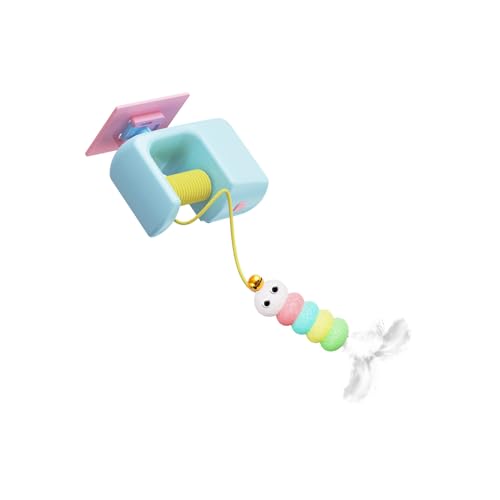 LEADSDGE Elektrisch stimulierendes Katzenschaukelspielzeug zum Aufhängen, Design mit Glocken, gefiederte Befestigung, elastische Schnur, Stressabbau, Katzenschaukelspielzeug LEADSDGE Elektrisch stimulierendes Katzenschaukelspielzeug zum Aufhängen, Design mit Glocken, gefiederte Befestigung, elastische Schnur, Stressabbau, Katzenschaukelspielzeug von LEADSDGE
