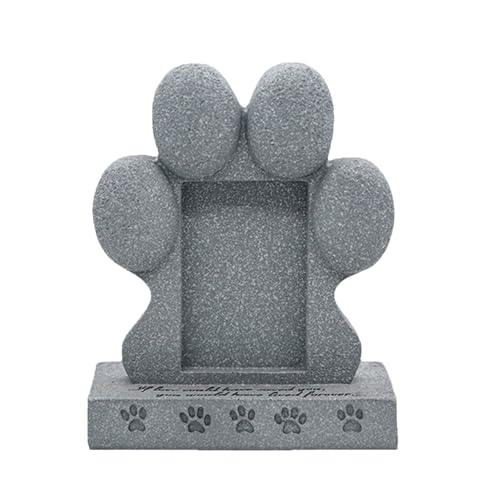 LEADSDGE Haustier Gedenkstätte Haustier Hund Katzen Grabstein Pfoten Form Skulptur für Innen und Außen Katzen Gedenkfigur Tier Grab Dekoration von LEADSDGE