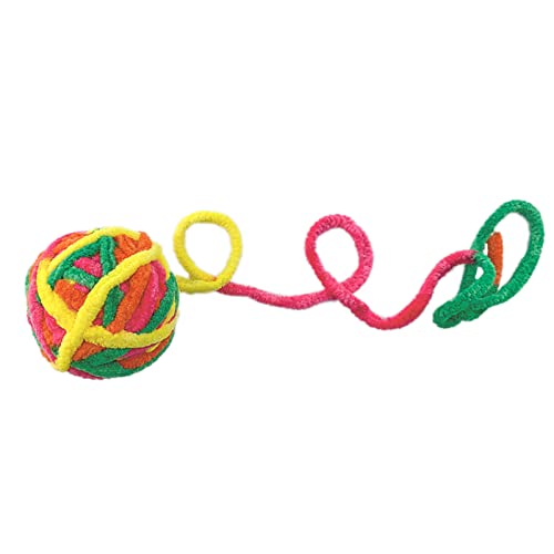LEADSDGE Interaktiv für 5 cm lange Garnbälle mit integriertem buntem Kauspielzeug für Kätzchen, die das Training im Innenbereich verfolgen von LEADSDGE