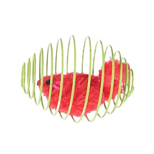 LEADSDGE Interaktives Spielzeug, niedliche Plüschmäuse in Eisendrahtbällen spielen Fangtraining für Kätzchen, Haustierbedarf, interaktiv gegen Langeweile LEADSDGE Interaktives Spielzeug, niedliche Plüschmäuse in Eisendrahtbällen spielen Fangtraining für Kätzchen, Haustierbedarf, interaktiv gegen Langeweile von LEADSDGE