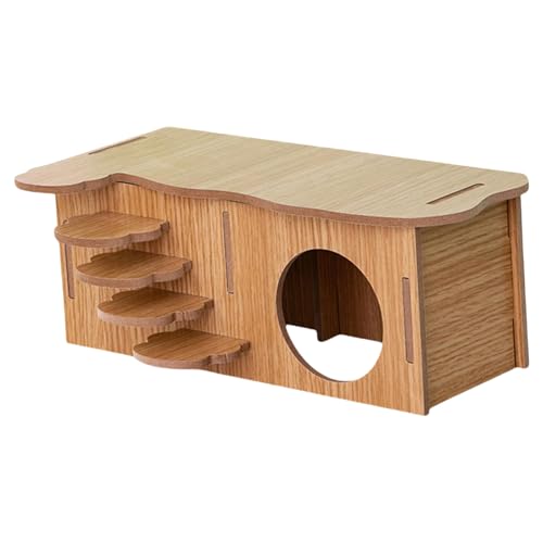 LEADSDGE Syrischer Hamster Kletterleiter Holz Leiter Haus Kleintierversteck Käfig Spielhaus Kauspielzeug für Hamster Kleintiere Lebensraum LEADSDGE Syrischer Hamster Kletterleiter Holz Leiter Haus Kleintierversteck Käfig Spielhaus Kauspielzeug für Hamster Kleintiere Lebensraum von LEADSDGE