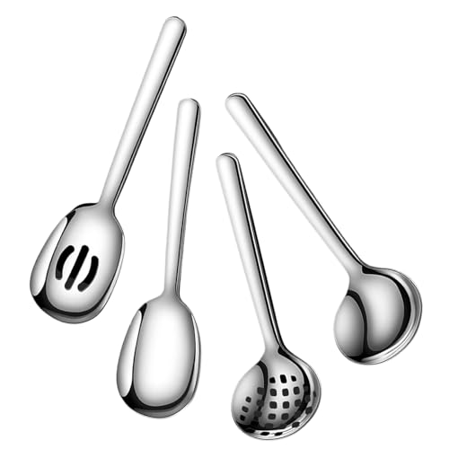 Multifunktionales Besteck-Set, modische Küchenutensilien, 304 Edelstahl, Textur, Küche, Servierlöffel zum Kochen, Kochen, 4-teilig von LEADSDGE