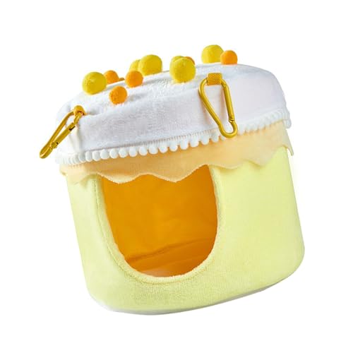 Vogelnest in Kuchenform für Papageien, Plüsch, Schlafbett, Nest, Vogelkäfighaus für kleine Vögel, hängende Hängematte, Vogelkäfig, Dekorationen, Papageienbett, Hängematte Vogelnest in Kuchenform für Papageien, Plüsch, Schlafbett, Nest, Vogelkäfighaus für kleine Vögel, hängende Hängematte, Vogelkäfig, Dekorationen, Papageienbett, Hängematte von LEADSDGE