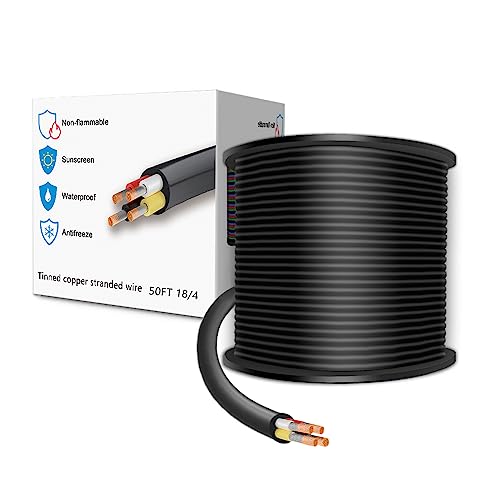 LEADTOPS 15.24 M 18 Gauge 18/4 4 Adriges Elektrisches Draht 4 Poliges Kabel 4x0,8mm² für LED -Licht, Automobile, Boot, Equitment von LEADTOPS
