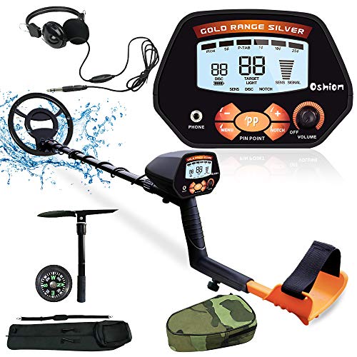 LEADZM Metalldetektor Kit für Erwachsene und Kinder,Metalldetektor Profi Set,Professioneller Metalldetektor mit LCD-Display, 3 Modi,24cm Suchspule von LEADZM