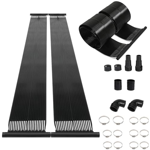 LEADZM Solarkollektor Poolheizung 600 x 73 cm | Solarheizung für Pools bis 24.000 l | UV-beständig & erweiterbar | Energieeinsparend Poolheizung | Schwimmbad Warmwasser | Mit Adapter von LEADZM