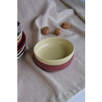 Kleine Buttergelbe Keramikschale. Handgefertigter Taschenleerer Aus Keramik. Schmuckschale Handgefertigte Steingutschale von LEAFRLNG