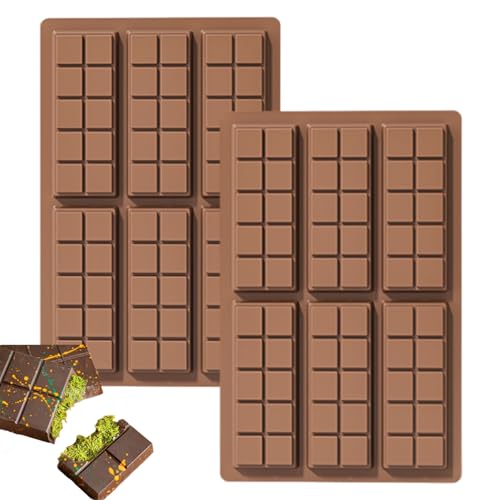 Leapop Schokoladenform Silikon Dubai - 2 Stück Tief Silikonform für Schokoladentafel, Praline und Süßigkeiten von LEAPOP