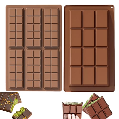 Leapop Schokoladenform Silikon Dubai - 2 Stück Tief Silikonform für Schokolade, Praline, Süßigkeiten (Schokoladenform 6) von LEAPOP
