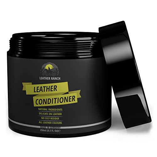 LEATHER RANCH Schützender Lederpflege Auto Conditioner - auch für Taschen & Schuhe, Bienenwachs Lederpflege für Ledercouch & andere Lederprodukte, Natürliche Leder Pflege als Leather Conditioner 250ml von LEATHER RANCH