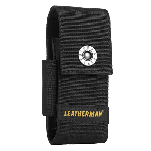 Leatherman Nylon Holster mit Taschen in Schwarz – Größe M – Geeignet für die Modelle Charge, Crunch, Rebar, Rev, Sidekick Skeletool, Wave und Wingman von LEATHERMAN