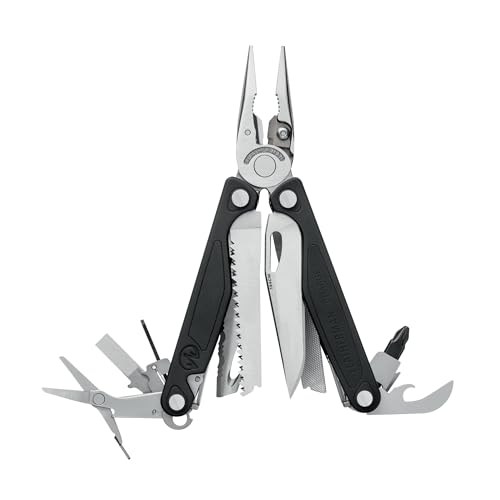 Leatherman Charge+ Multi-Tool - 19 feststellbare Werkzeuge für Camping und zum Angeln - Schwarz mit Nylonholster von LEATHERMAN