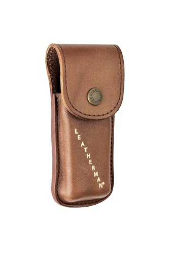 Leatherman Heritage Holster in Braun – Größe L – Für die Modelle Super Tool, Surge und Signal – Aus Leder, mit Druckknopf-Verschluss und Leatherman-Schriftzug von LEATHERMAN