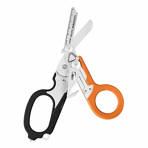 Leatherman Raptor Rescue – Multitool Rettungsschere mit 6 praktischen Funktionen – Ideal für professionellen Einsatz im Rettungsdienst oder alltägliche Aufgaben – Schwarz-Orange von LEATHERMAN