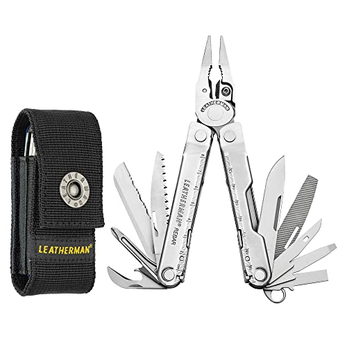 LEATHERMAN - Rebar, kompaktes Multi-Tool mit 17 wichtigen Werkzeugen, aus rostfreiem Stahl, mit Nylon Holster von LEATHERMAN