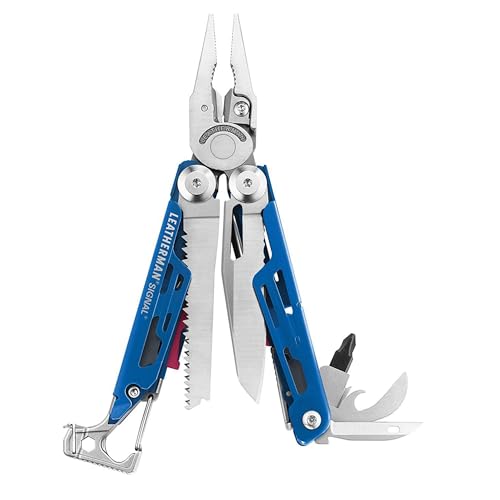 Leatherman Signal Multi-Tool - 19 Werkzeuge für Camping & Survival - Blau, Mit Nylonholster von LEATHERMAN