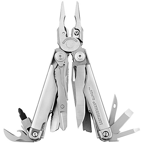 Leatherman-Surge Edelstahl Multifunktionswerkzeug mit Premium-Lederetui von LEATHERMAN