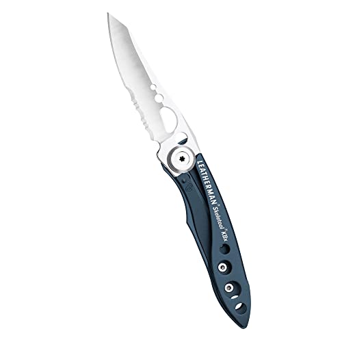 Leatherman Skeletool KBX – Hochwertiges Multifunktionsmesser mit 2 praktischen Werkzeugen – Kleines und kompaktes Tool für den alltäglichen Einsatz – Denim Blau von LEATHERMAN