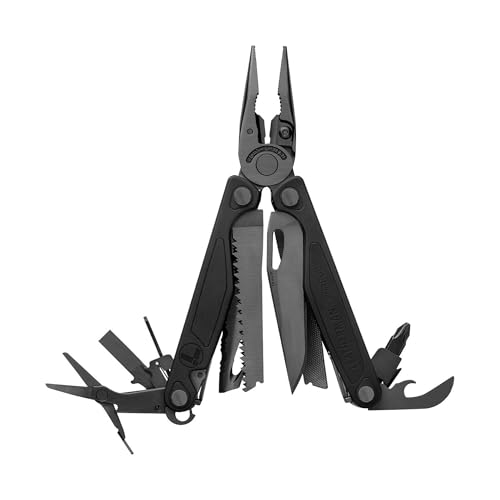 Leatherman Charge+ Multi-Tool - 19 feststellbare Werkzeuge für Camping und zum Angeln - Schwarz mit Molleholster von LEATHERMAN