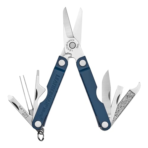 Leatherman Micra – Edelstahl-Multitool mit Federschere und 9 weiteren Utensilien für den Alltag – Ideal für den Schlüsselbund – Navy von LEATHERMAN