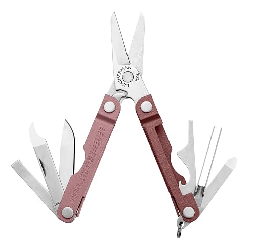 Leatherman Micra - Edelstahl-Multi-Tool für den Schlüsselbund, mit Federschere und 9 weiteren Utensilien für den täglichen Gebrauch, Heathered Blush von LEATHERMAN