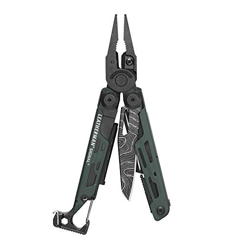 Leatherman Signal – Hochwertiges Multi-Tool mit 19 praktischen Werkzeugen – Multifunktionstool für den Outdoor- und Camping-Bereich – Grün von LEATHERMAN