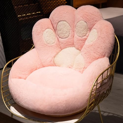 LEAUX Katzenpfoten Kissen Stuhlkissen,Niedliches Sitzkissen Stuhlauflage,Katzenpfoten Stuhlkissen,Bürostuhlkissen,Faules Sofa Sitzkissen für Büro-Wohnzimmer-Sofakissen(Color:Pink,Size:55×50cm) von LEAUX