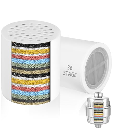 LEAZZLE 2 Stück 36 Stufen Duschfilter Universal Ersatzpatrone Hartwasserreiniger entfernt Chlor, Shower Filter for Hard Water, Wasserenthärter Dusche Entfernt Chlor,Schwermetalle und andere Sedimente LEAZZLE 2 Stück 36 Stufen Duschfilter Universal Ersatzpatrone Hartwasserreiniger entfernt Chlor, Shower Filter for Hard Water, Wasserenthärter Dusche Entfernt Chlor,Schwermetalle und andere Sedimente von LEAZZLE