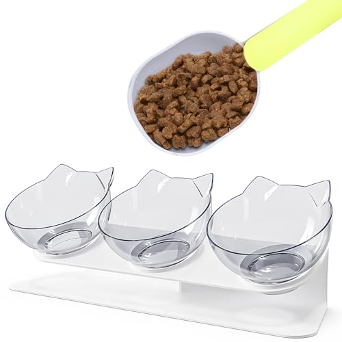 LEAZZLE 3 in1 Katzennapf Set, Katzennapf Erhöht, Futternapf Katze Erhöht 3er Set,Antischlingnapf,Katzen Napf,15° Neigbar Fressnäpfe für Katzen für Kleine und Mittelgroße Hunde und Katzen LEAZZLE 3 in1 Katzennapf Set, Katzennapf Erhöht, Futternapf Katze Erhöht 3er Set,Antischlingnapf,Katzen Napf,15° Neigbar Fressnäpfe für Katzen für Kleine und Mittelgroße Hunde und Katzen von LEAZZLE