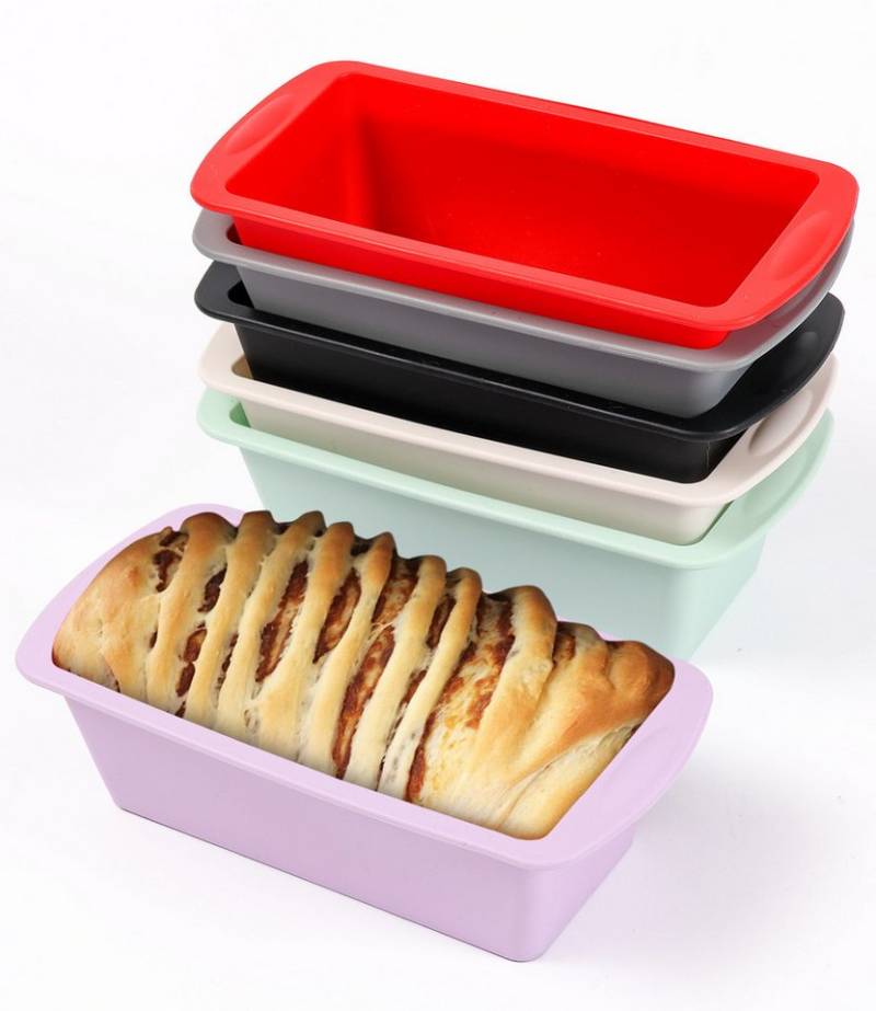 LEAZZLE Brotbackform ​​Silikon-Brotbackformen 6er-Set, 19,5x9,5x5,5 cm, , (Geeignet für Backofen & Gefrierschrank,  6-tlg), Temperaturbeständig von -60°C bis 240°C, Leicht zu reinigen von LEAZZLE